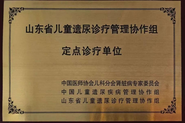 山东省儿童遗尿诊疗管理协作组定点诊疗单位